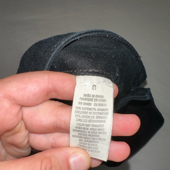 American Eagle Black High-Rise Denim Shorts Size 8 - Picture 3 of 7